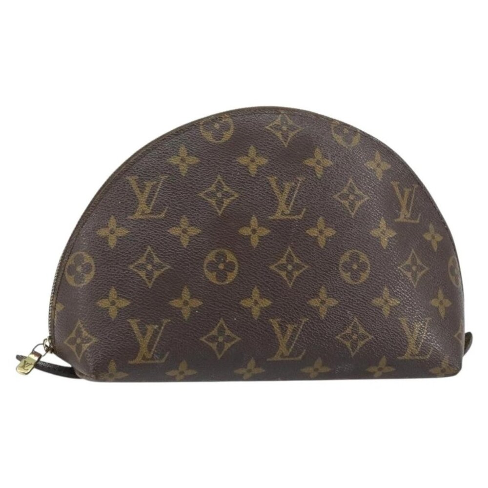 LOUIS VUITTON Monogram Trousse Demi Ronde Cosmetic Pouch
